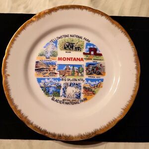 Yellowstone national park Montana plate